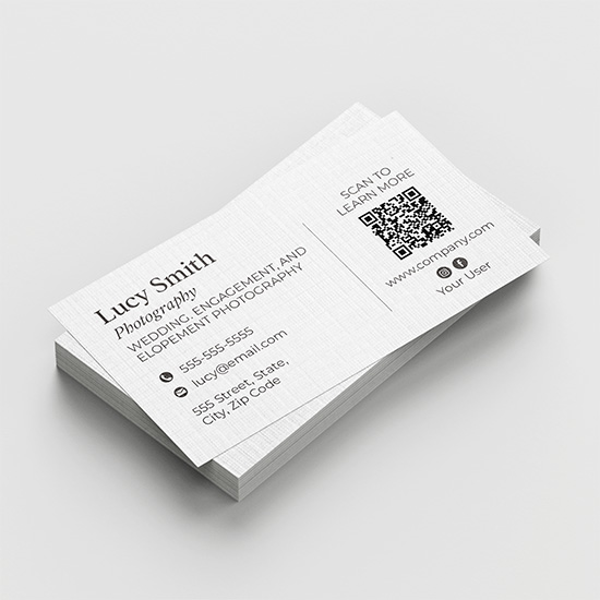 Photography Linen Business Cards