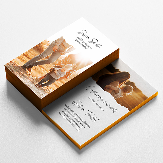 Photography Painted Edge Business Cards