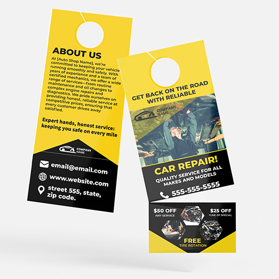 Auto Mechanic & Repair Door Hangers
