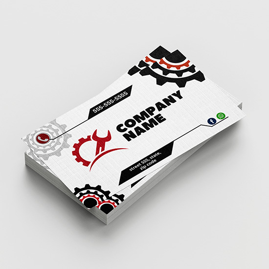 Auto Mechanic & Repair Linen Business Cards