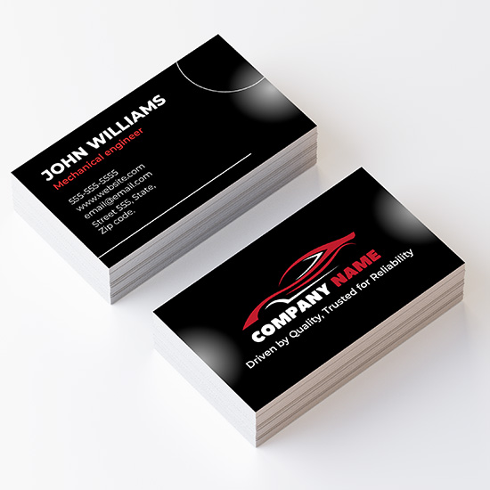 Auto Mechanic & Repair Suede Business Cards