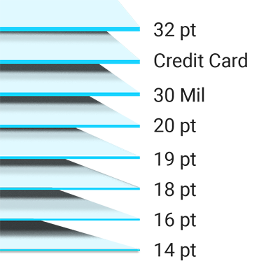 Business Card Thickness Diagram