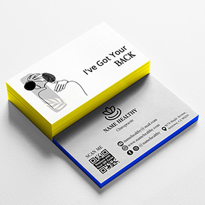 Chiropractic's Office Painted Edge Business Cards