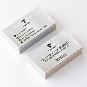 Chiropractic's Office Suede Business Cards