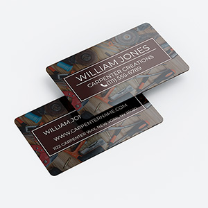 Contractor White Plastic Business Cards