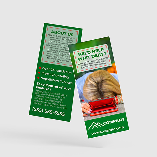 Debt Relief Rack Cards