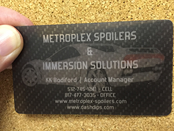 automotive frosted plastic business card
