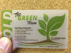 real estate frosted plastic business card