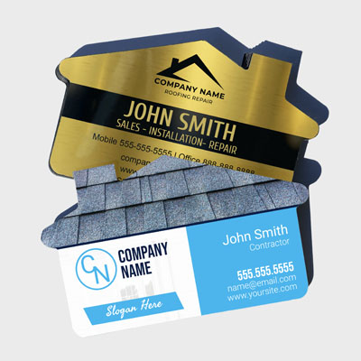 Roofing House Plastic Business Cards