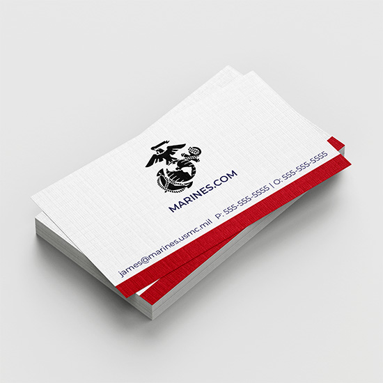 Military Linen Business Cards