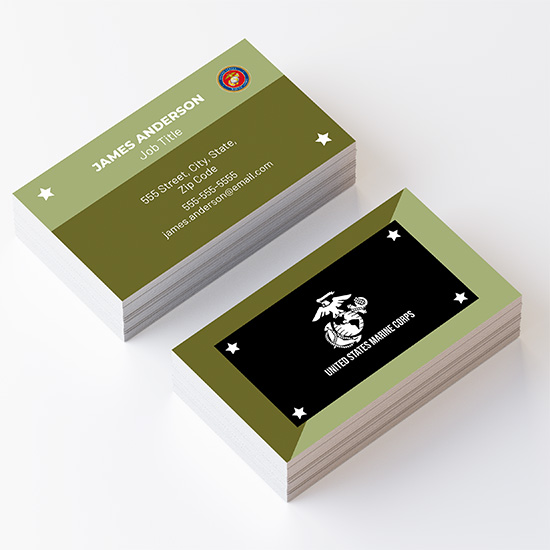 Military Suede Business Cards
