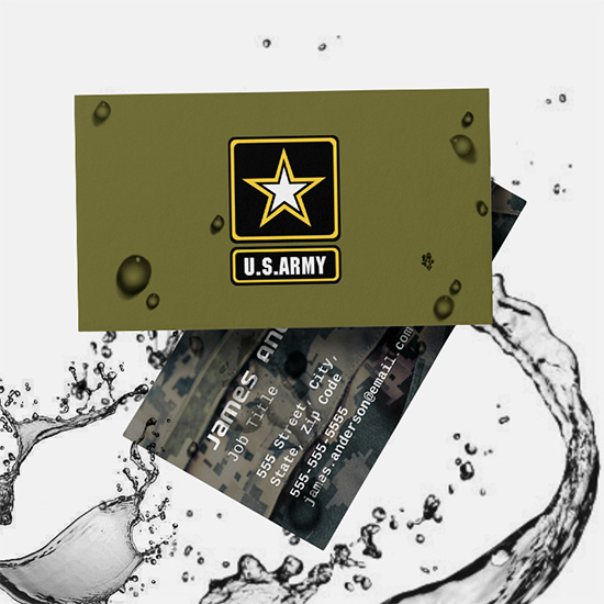 Military Waterproof Business Cards