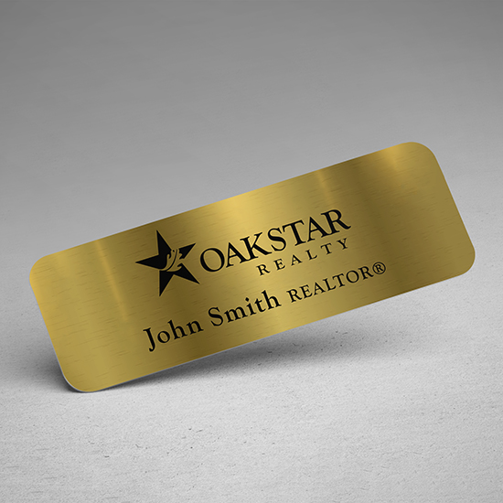 Oakstar Realty Metal Nametags