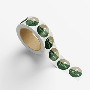 Oakstar Circle Roll Labels