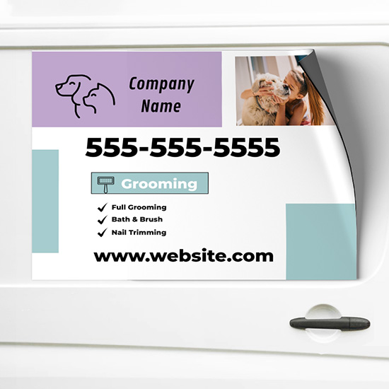Pet Grooming Car Magnets