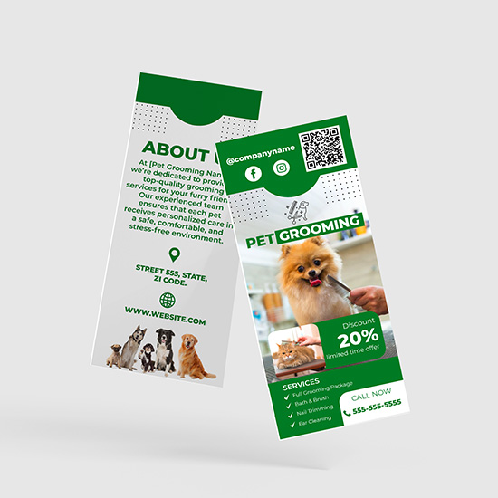 Pet Grooming Rack Cards