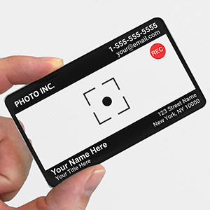 Photography Clear Plastic Business Cards
