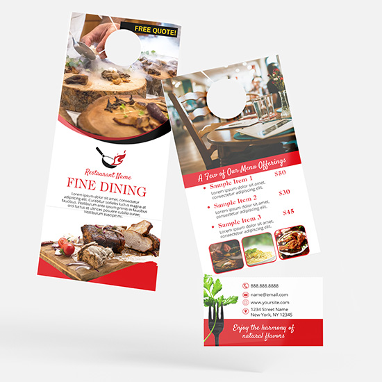 Restaurant Door Hangers