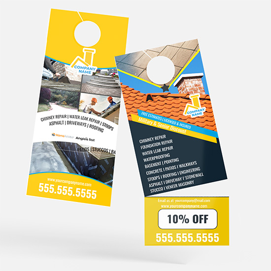Roofing Door Hangers with Tear-Off