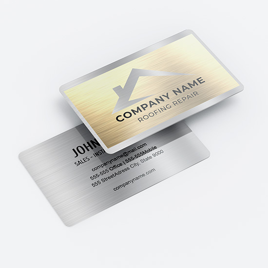 Roofing White Plastic Business Cards
