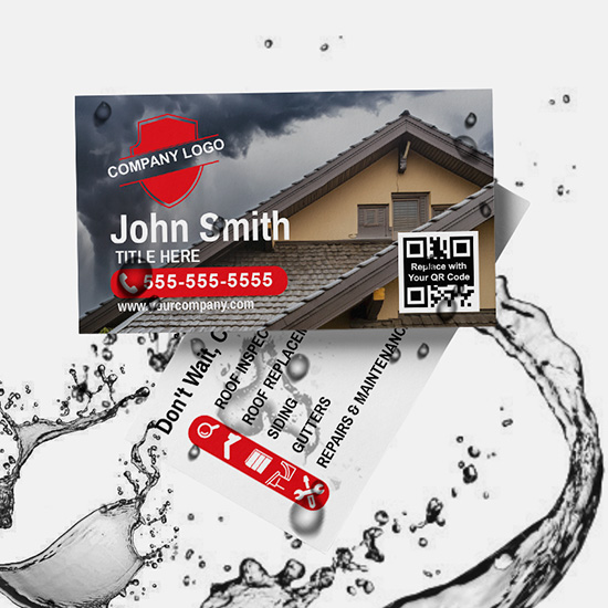 Roofing Waterproof Business Cards