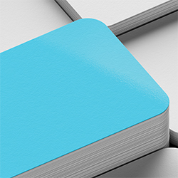 Silk lamination on business cards