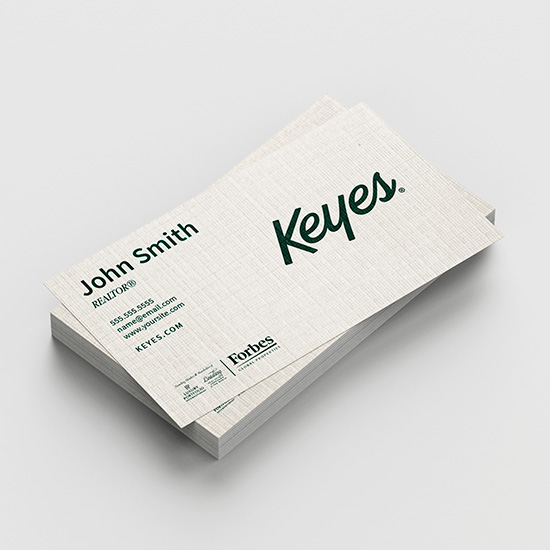 The Keyes Company Linen Business Cards