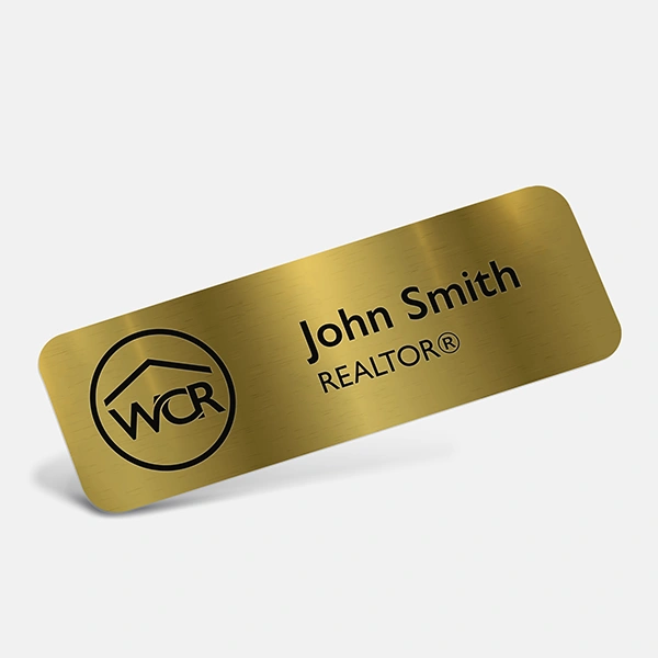 Worth Clark Realty Metal Name tags