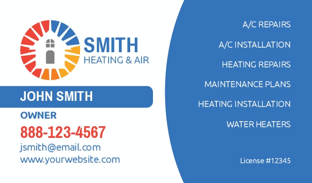 HVAC Business Cards Free Template Designs Custom Printing HVAC Business Cards Free Template Designs Custom Printing