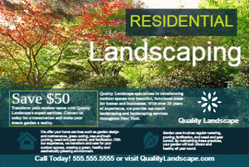 Landscaping Postcard 2b 4x6