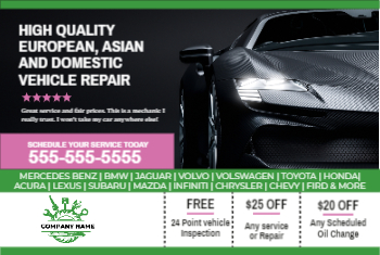 Auto Detailing & Car Wash Postcard 4a 4x6
