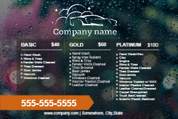 Auto Detailing & Car Wash Postcard 5a 4x6