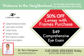 Optometry Postcard 4a 4x6