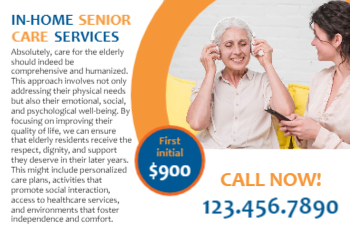 Senior Care Postcard 4b 4x6