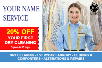 Dry Cleaning & Alterations Postcard 3b 4x6