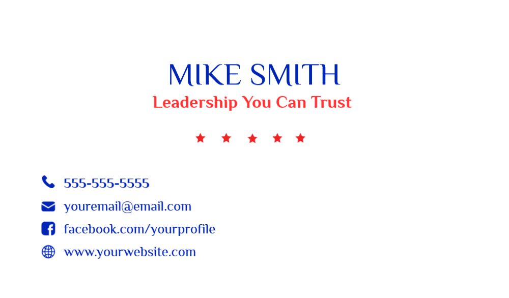 Political Business Card 6