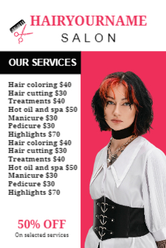 Hair stylist Postcard 4b 4x6