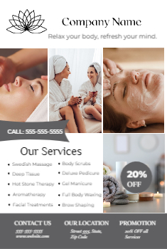 Spa & Massage Postcard 3b 4x6