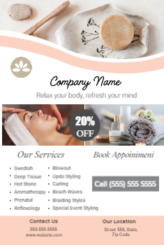Spa & Massage Postcard 4b 4x6