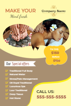 Spa & Massage Postcard 5b 4x6