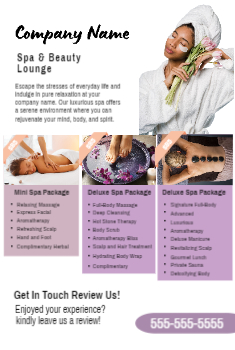 Spa & Massage Postcard 1b 4x6