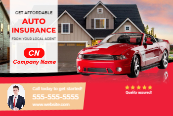 Car Insurance Postcard 1 4x6