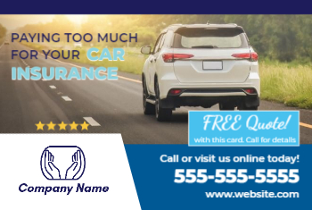 Car Insurance Postcard 2 4x6