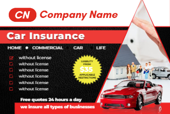 Car Insurance Postcard 4 4x6