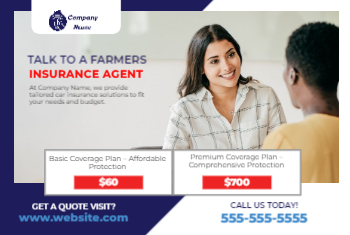 Car Insurance Postcard 5 4x6