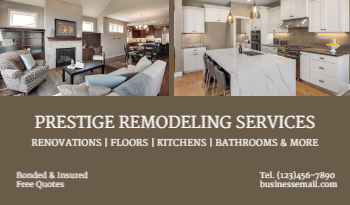 Home Remodeling Business Card 2