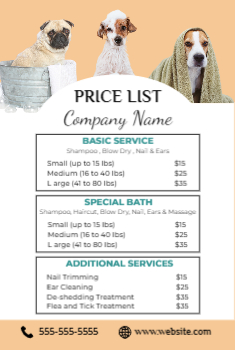 Pet Grooming Postcard 3 4x6