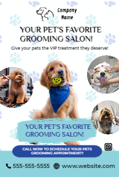 Pet Grooming Postcard 4 4x6