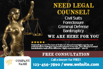 Attorney Postcard 5 4x6