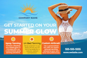 Tanning Salon Postcard 2 4x6